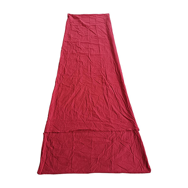 Cotton sleeping bag liner with zipper